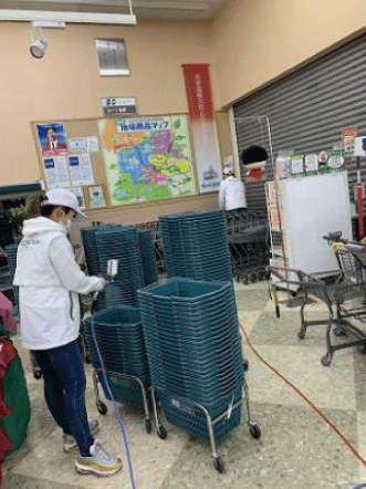 デオファクターカーサ施工事例　ショッピングセンター買い物かご＆ショッピングカート